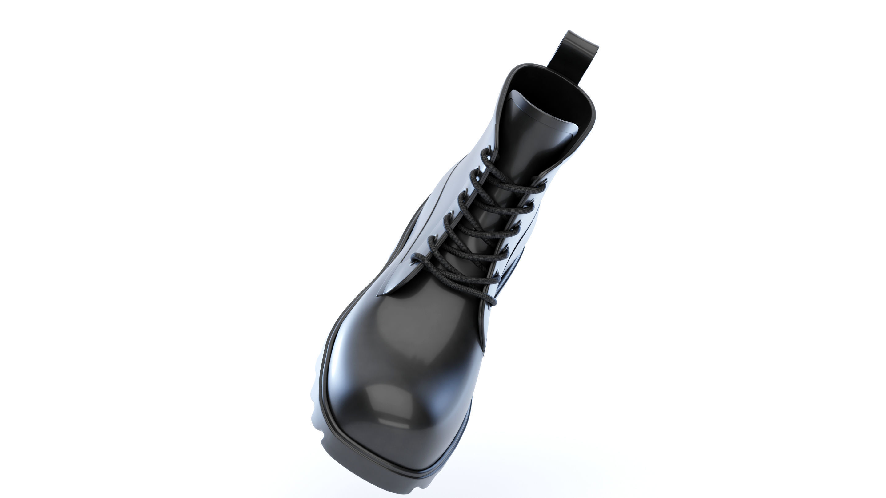 Bottega Veneta Stride Rubber Lace Up Boots 3D model_10