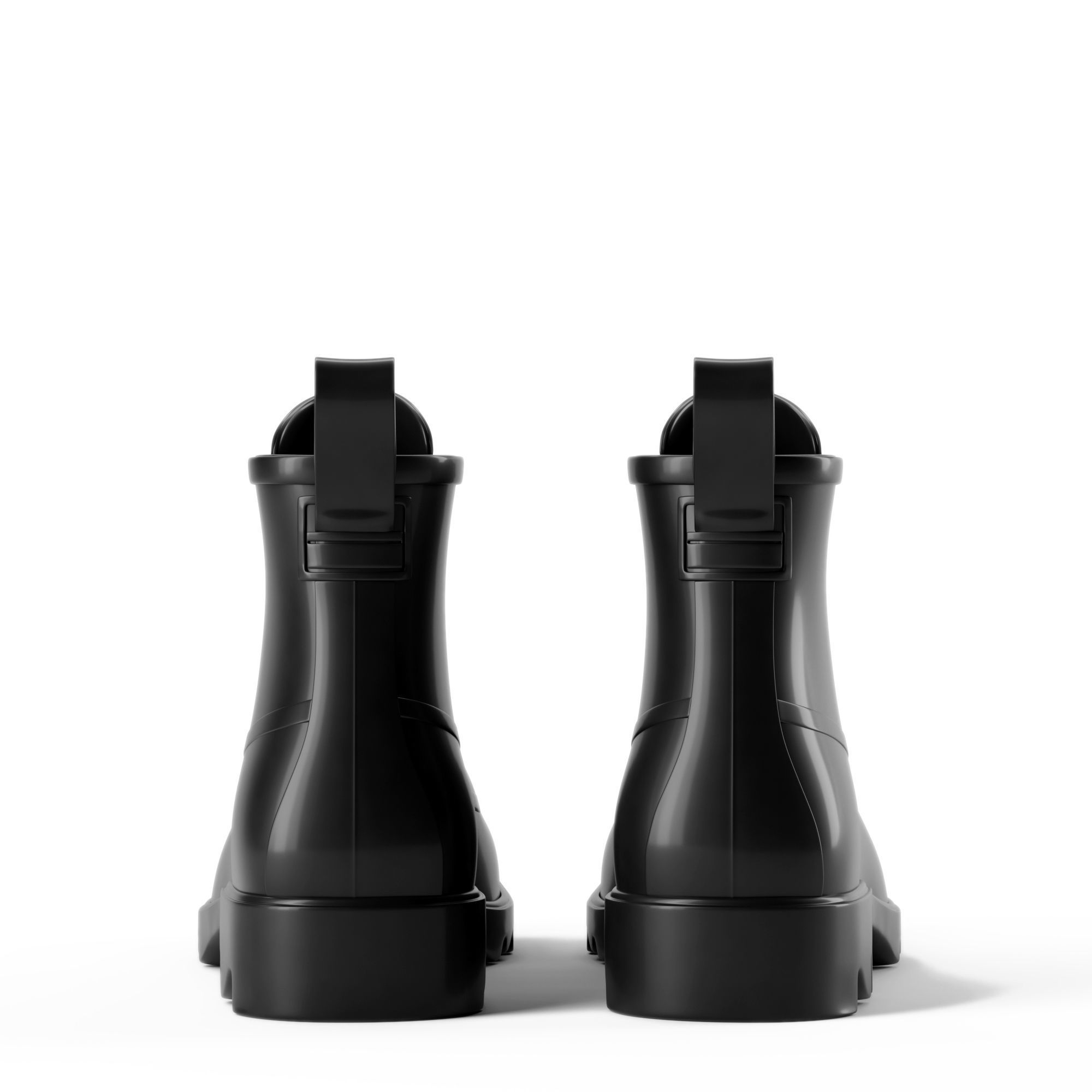 Bottega Veneta Stride Rubber Lace Up Boots 3D model_2