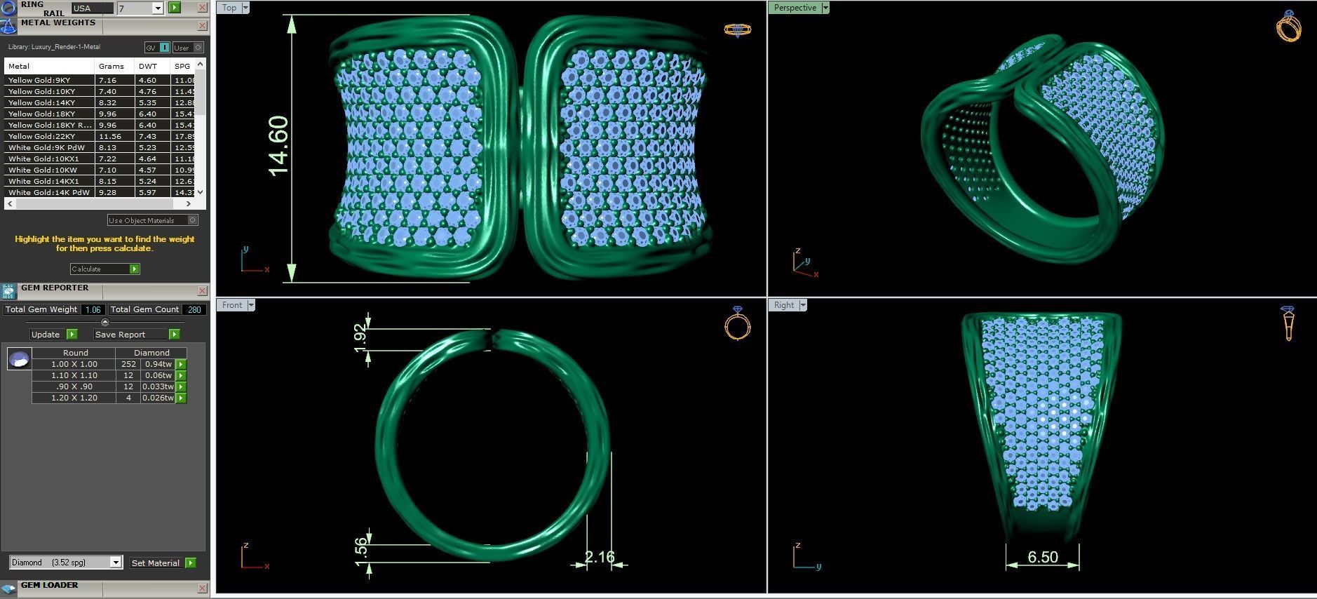 Fancy ring 3D print model_3