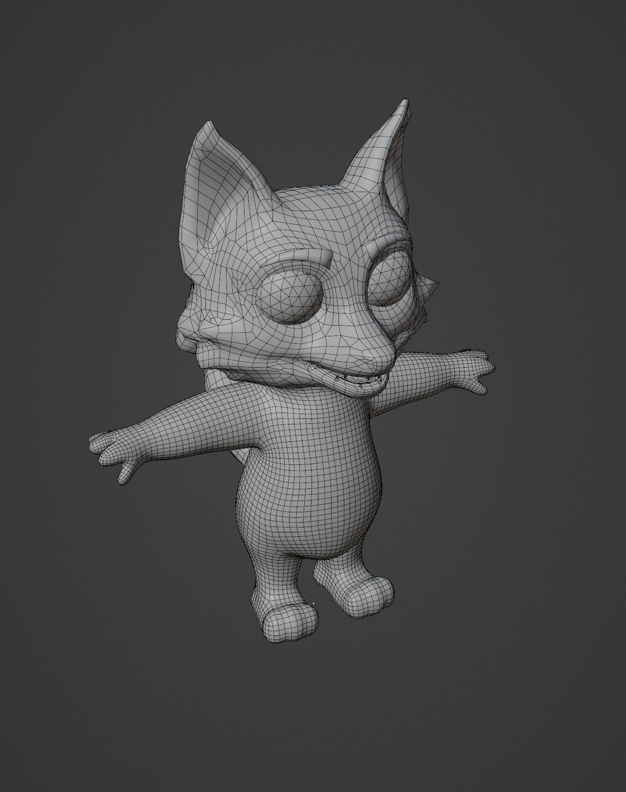 Cartoon Silver Fox 3D Model Low-poly 3D model_20