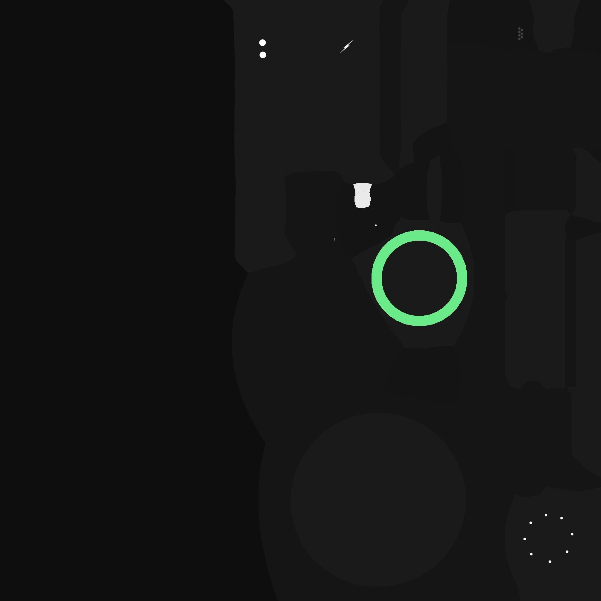 SciFi Glasses D02 Black Green - Character Design Fashion Low-poly 3D model_18