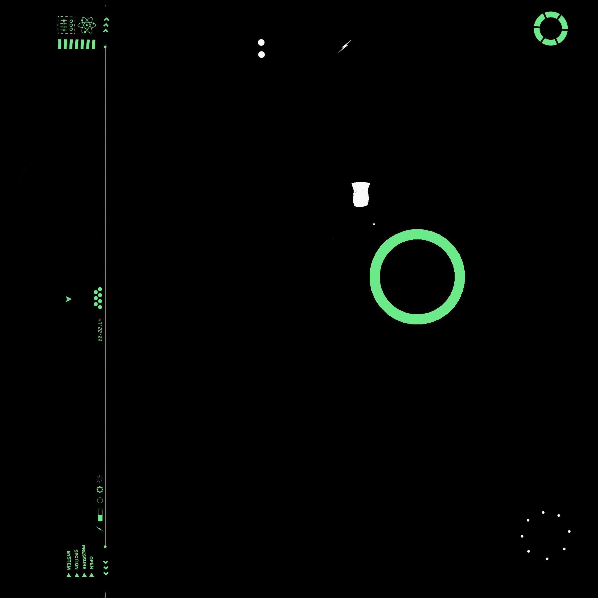 SciFi Glasses D02 Black Green - Character Design Fashion Low-poly 3D model_19