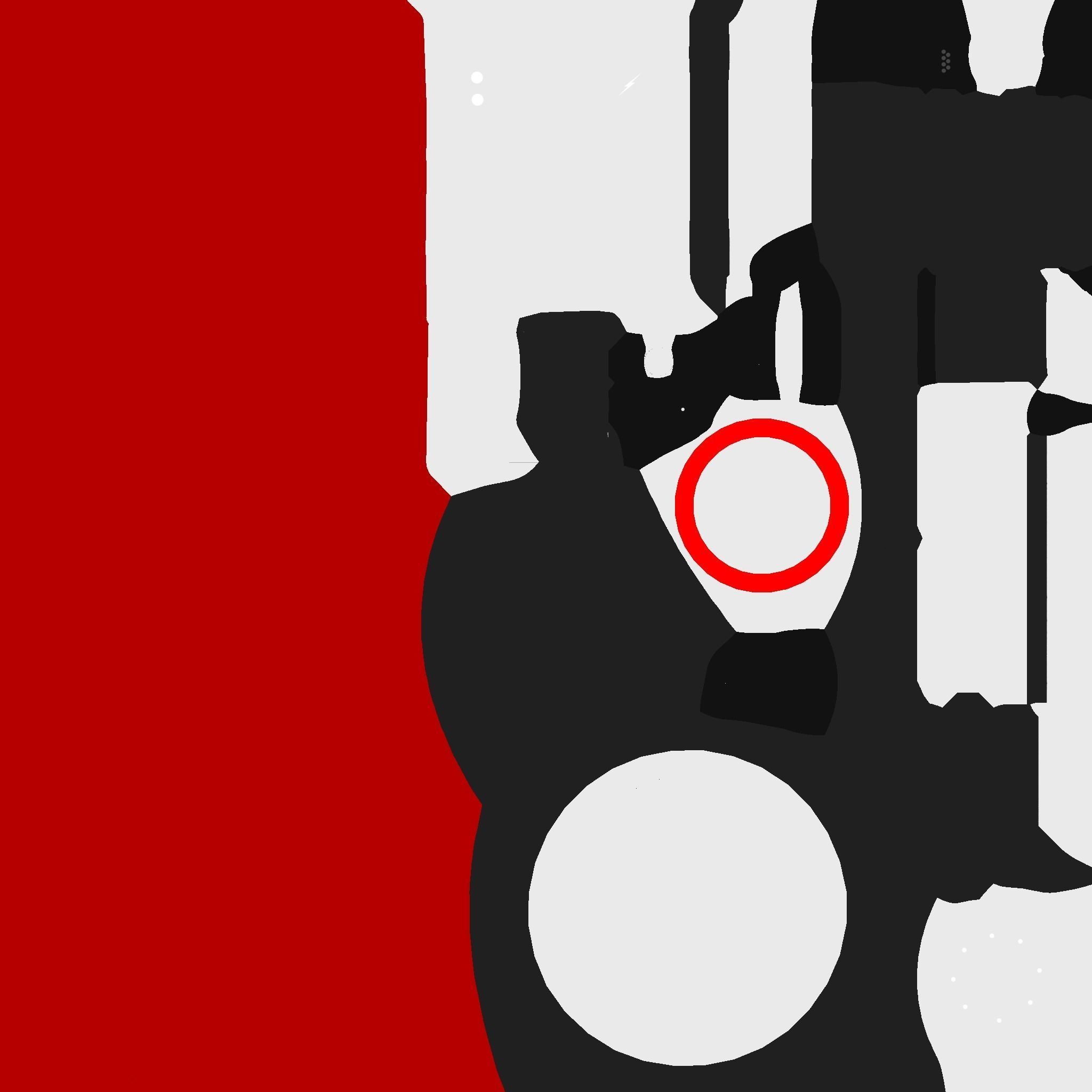 SciFi Glasses D03 Red - Character Design Fashion Low-poly 3D model_19