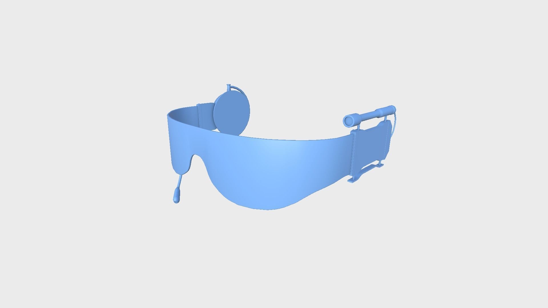 SciFi Glasses D03 Red - Character Design Fashion Low-poly 3D model_8