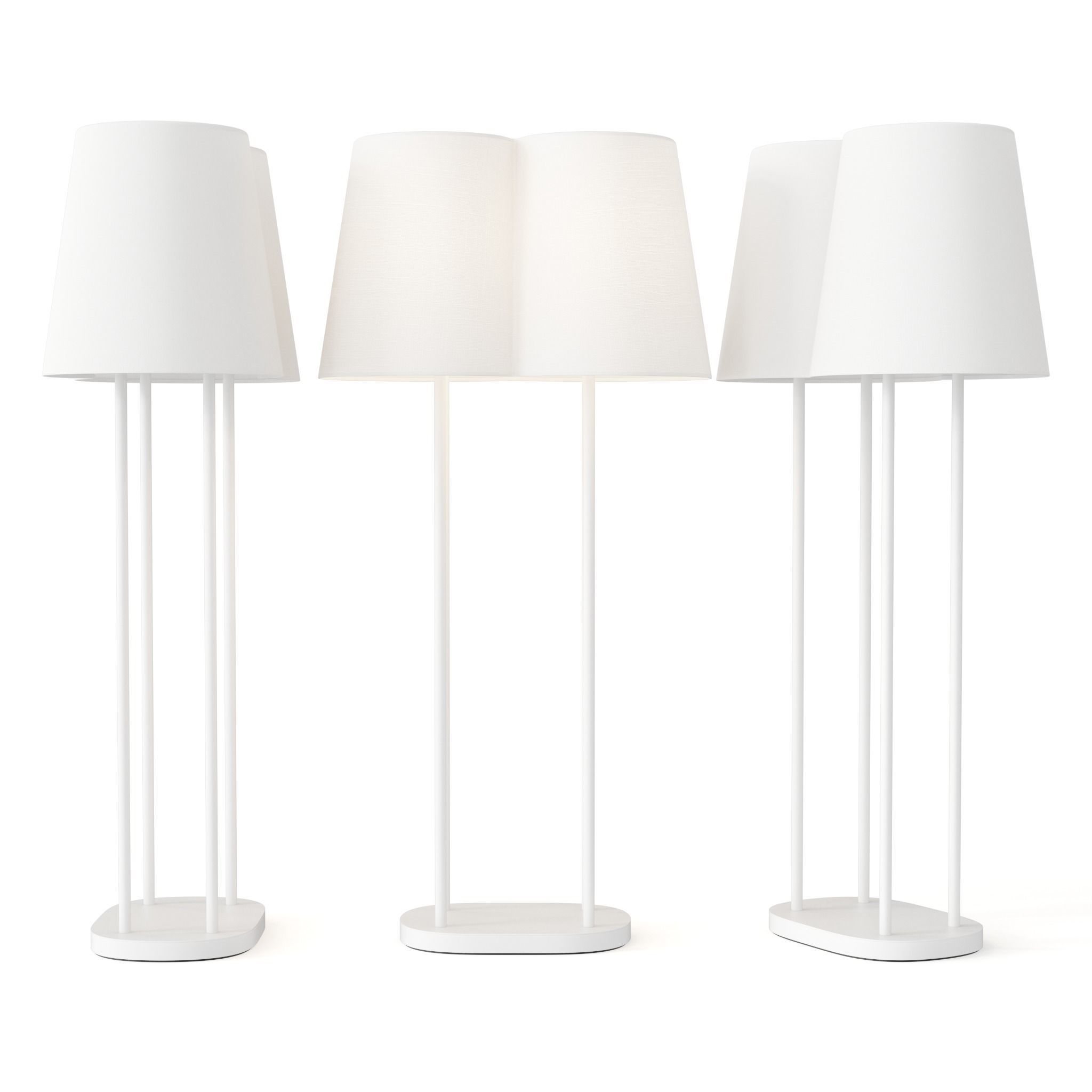 Nuptial Floor Lamp Low-poly 3D model_1