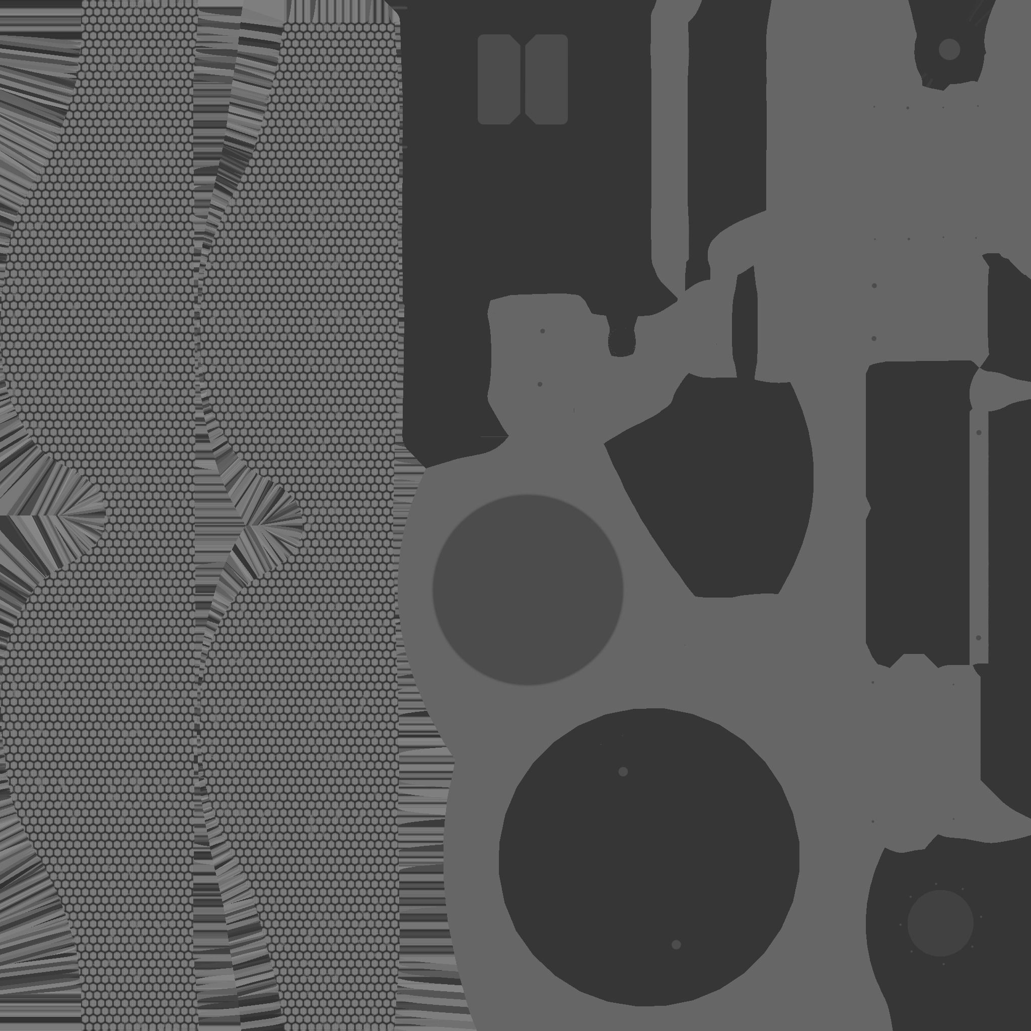 SciFi Glasses D04 Black Grid - Character Design Fashion Low-poly 3D model_24