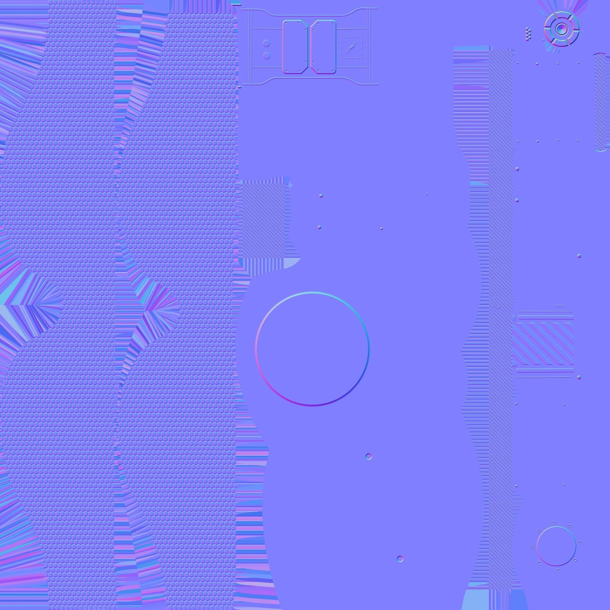 SciFi Glasses D04 Black Grid - Character Design Fashion Low-poly 3D model_22