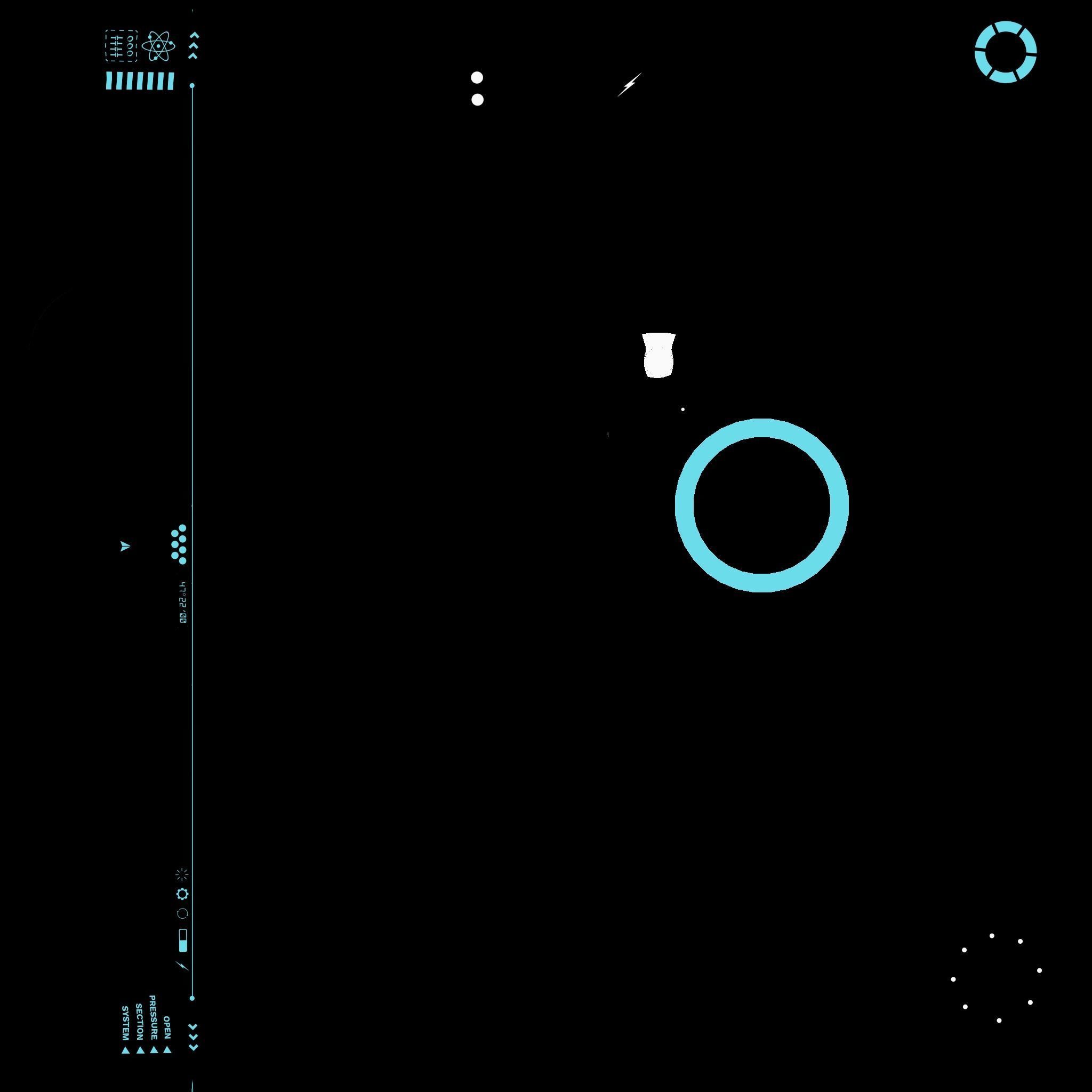 SciFi Glasses D04 Black Grid - Character Design Fashion Low-poly 3D model_19