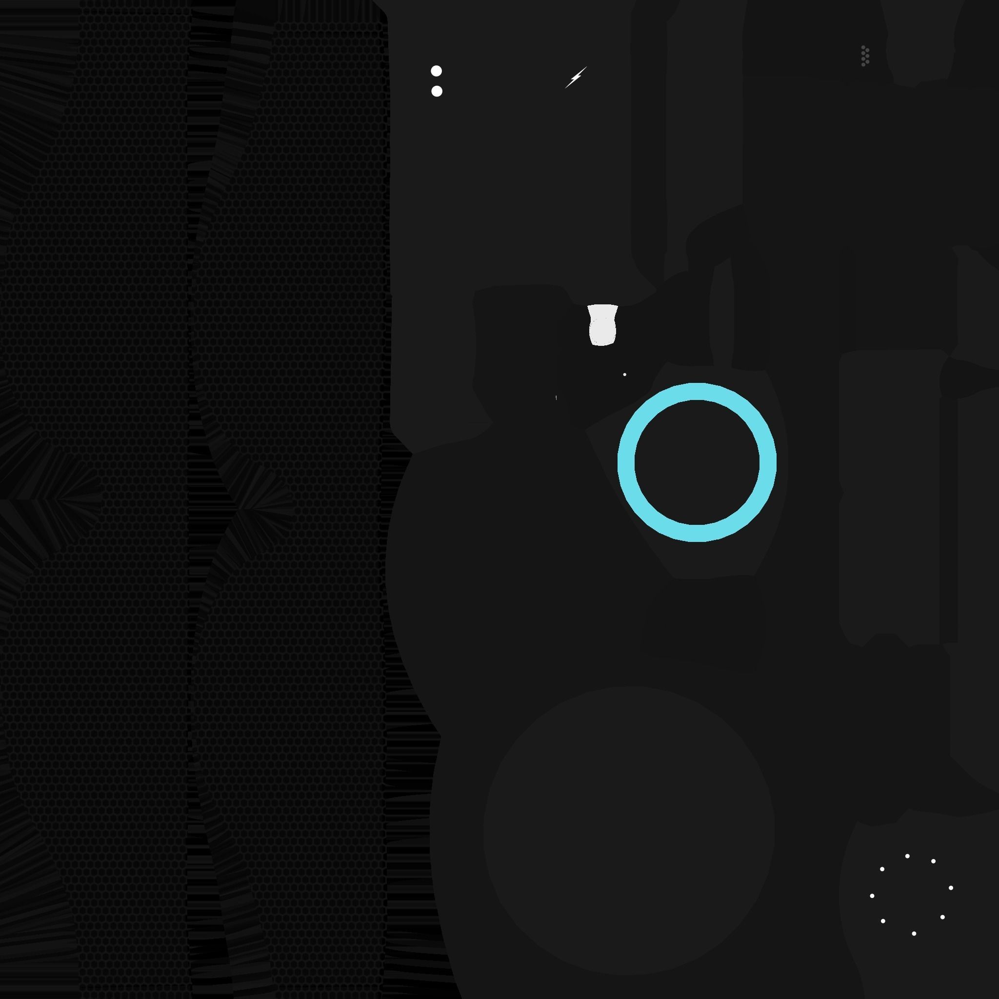 SciFi Glasses D04 Black Grid - Character Design Fashion Low-poly 3D model_18