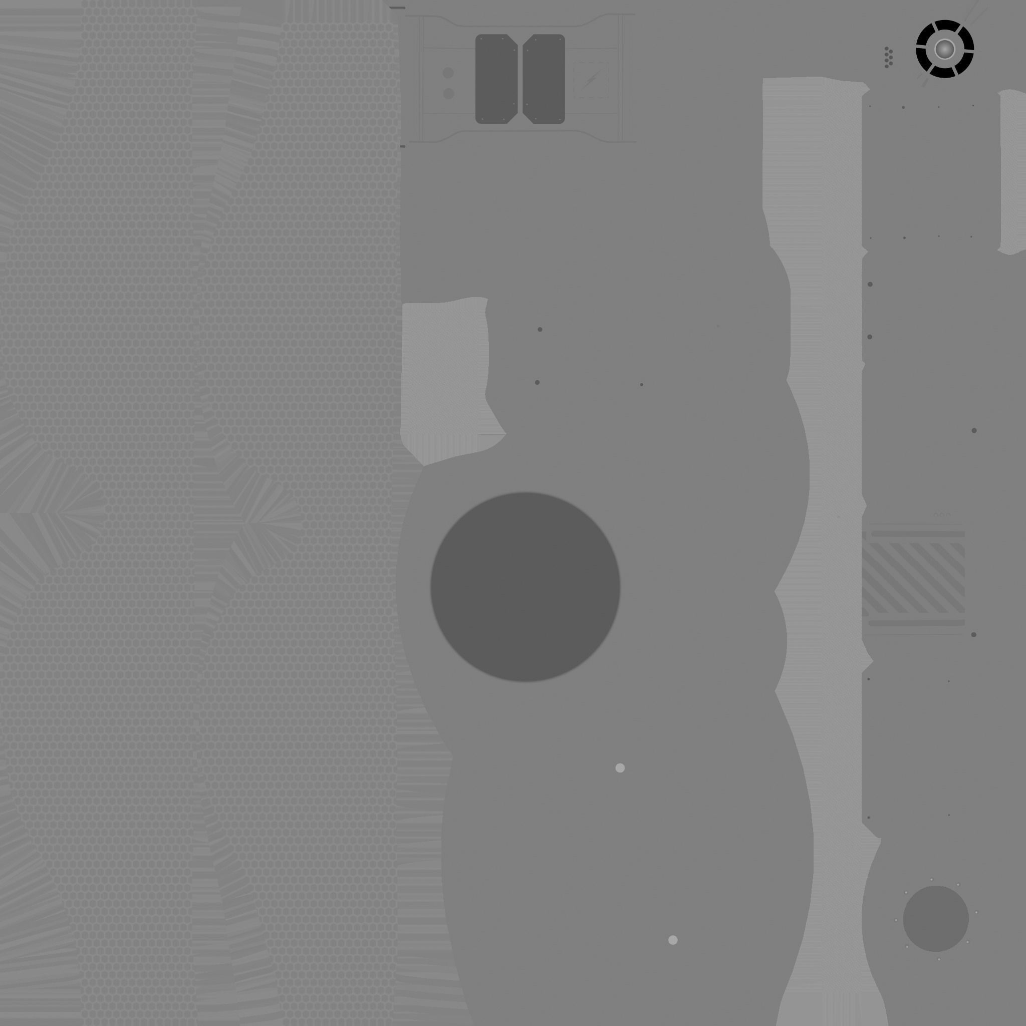 SciFi Glasses D04 Black Grid - Character Design Fashion Low-poly 3D model_20