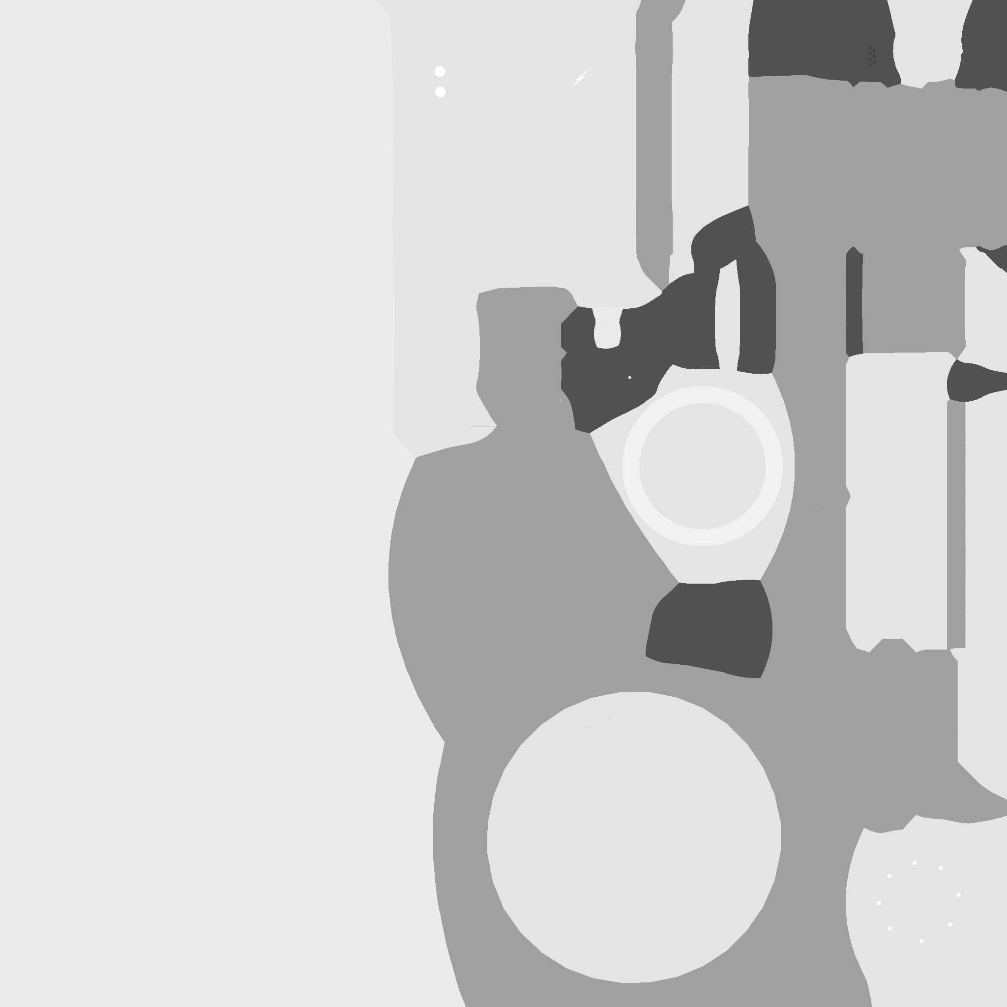 SciFi Glasses D05 Full White - Character Design Fashion Low-poly 3D model_18