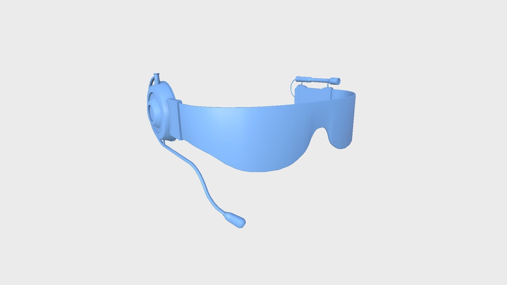 SciFi Glasses D05 Full White - Character Design Fashion Low-poly 3D model_7