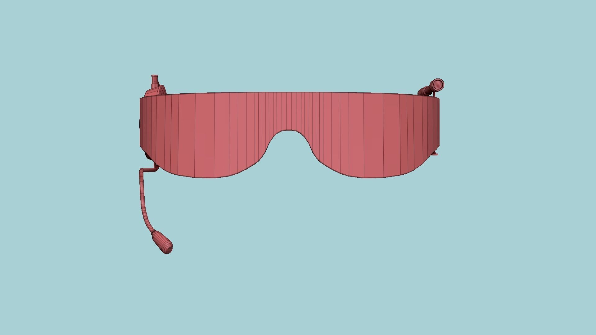 SciFi Glasses D05 Full White - Character Design Fashion Low-poly 3D model_13