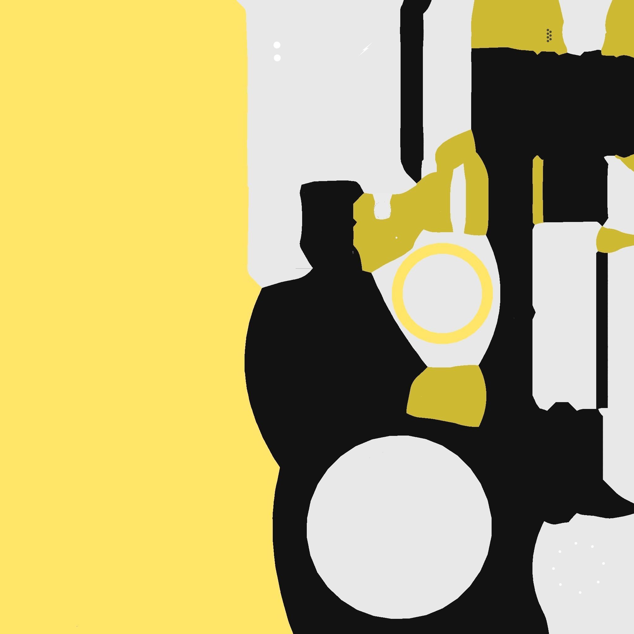 SciFi Glasses D07 White Gold - Character Design Fashion Low-poly 3D model_19