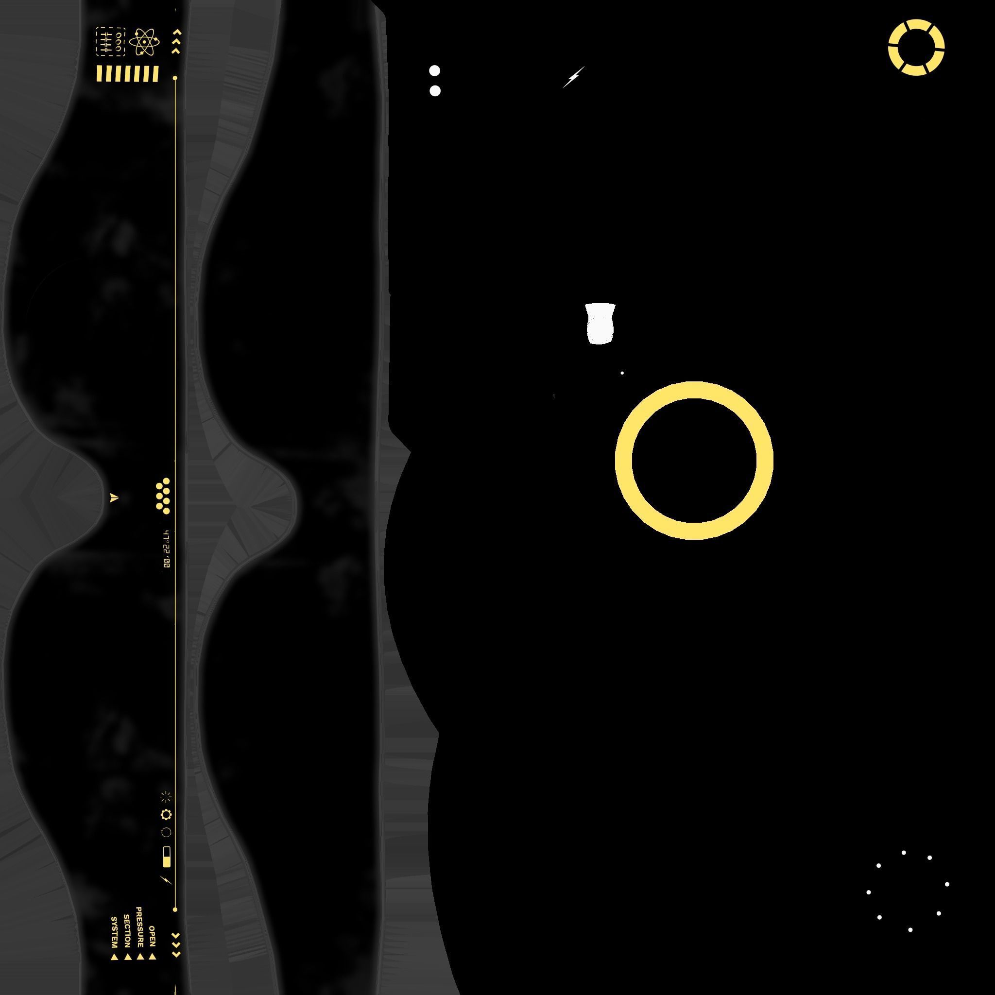 SciFi Glasses D07 White Gold - Character Design Fashion Low-poly 3D model_20