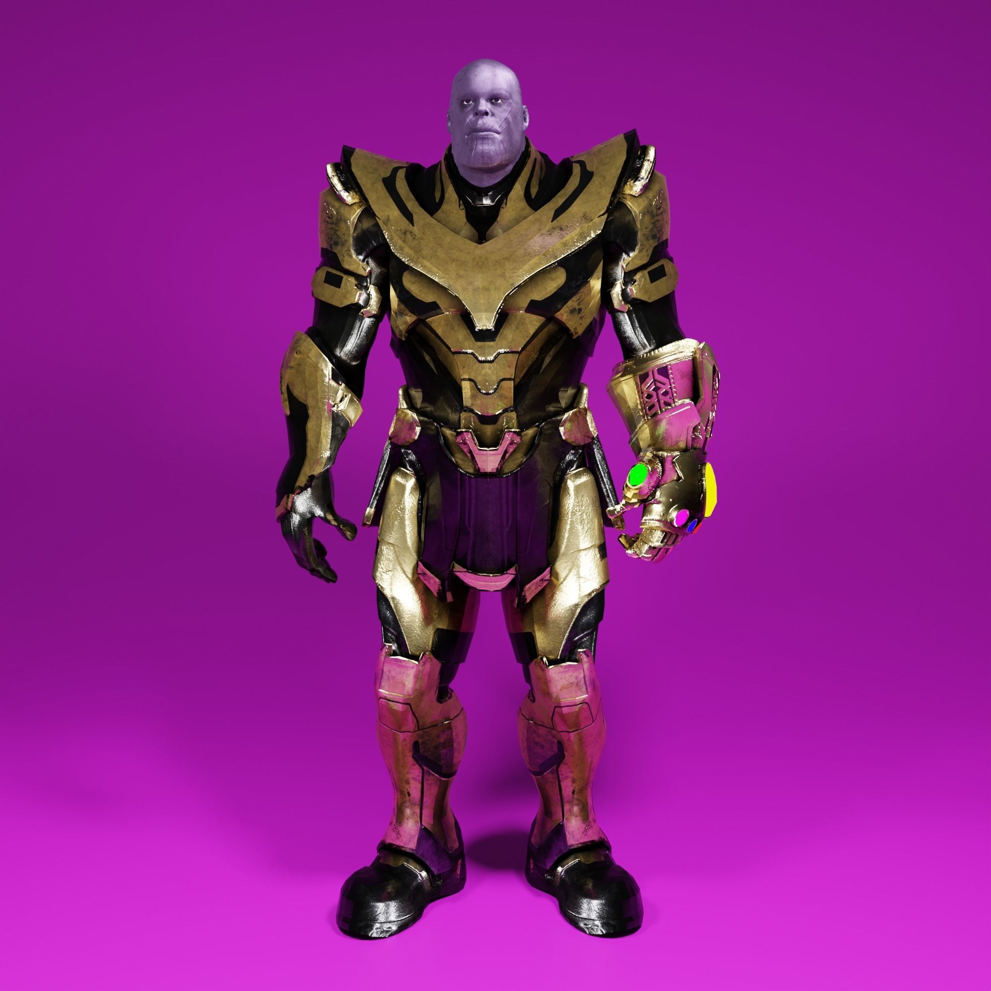 Thanos armor Free low-poly 3D model_4