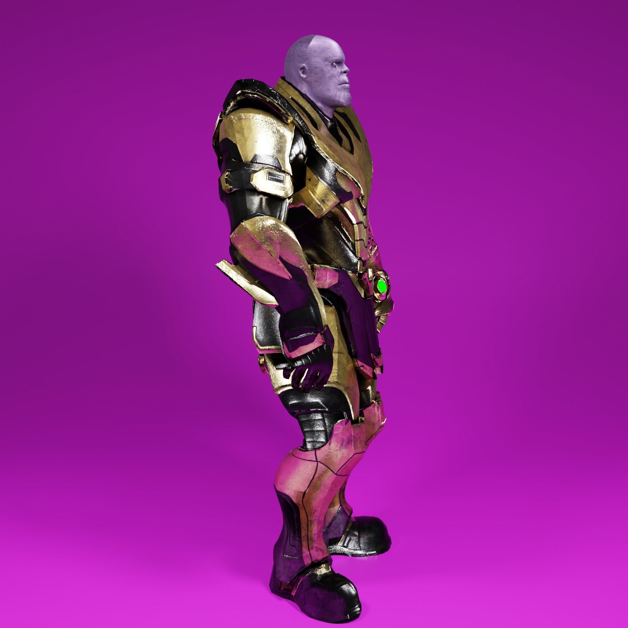 Thanos armor Free low-poly 3D model_1