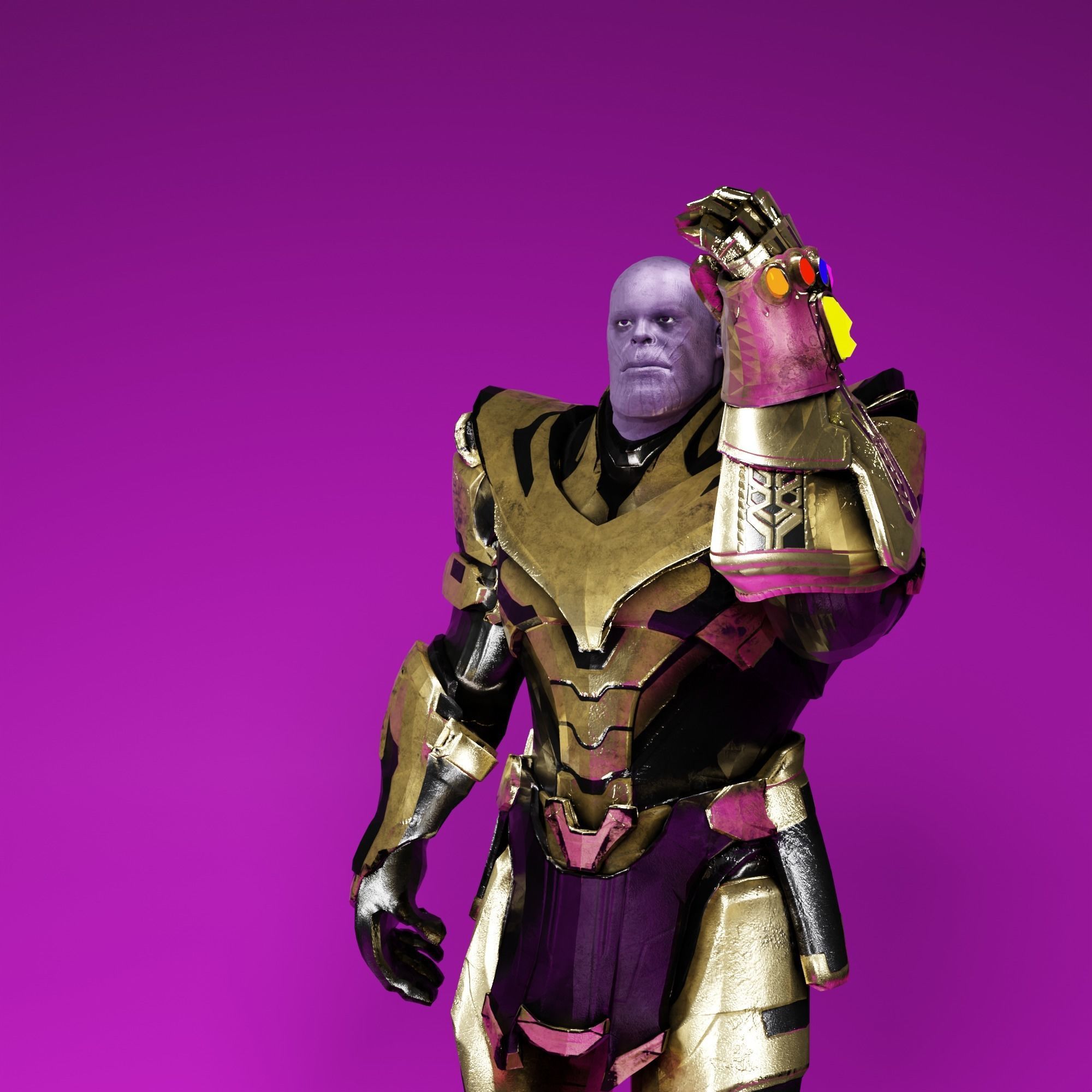 Thanos armor Free low-poly 3D model_2