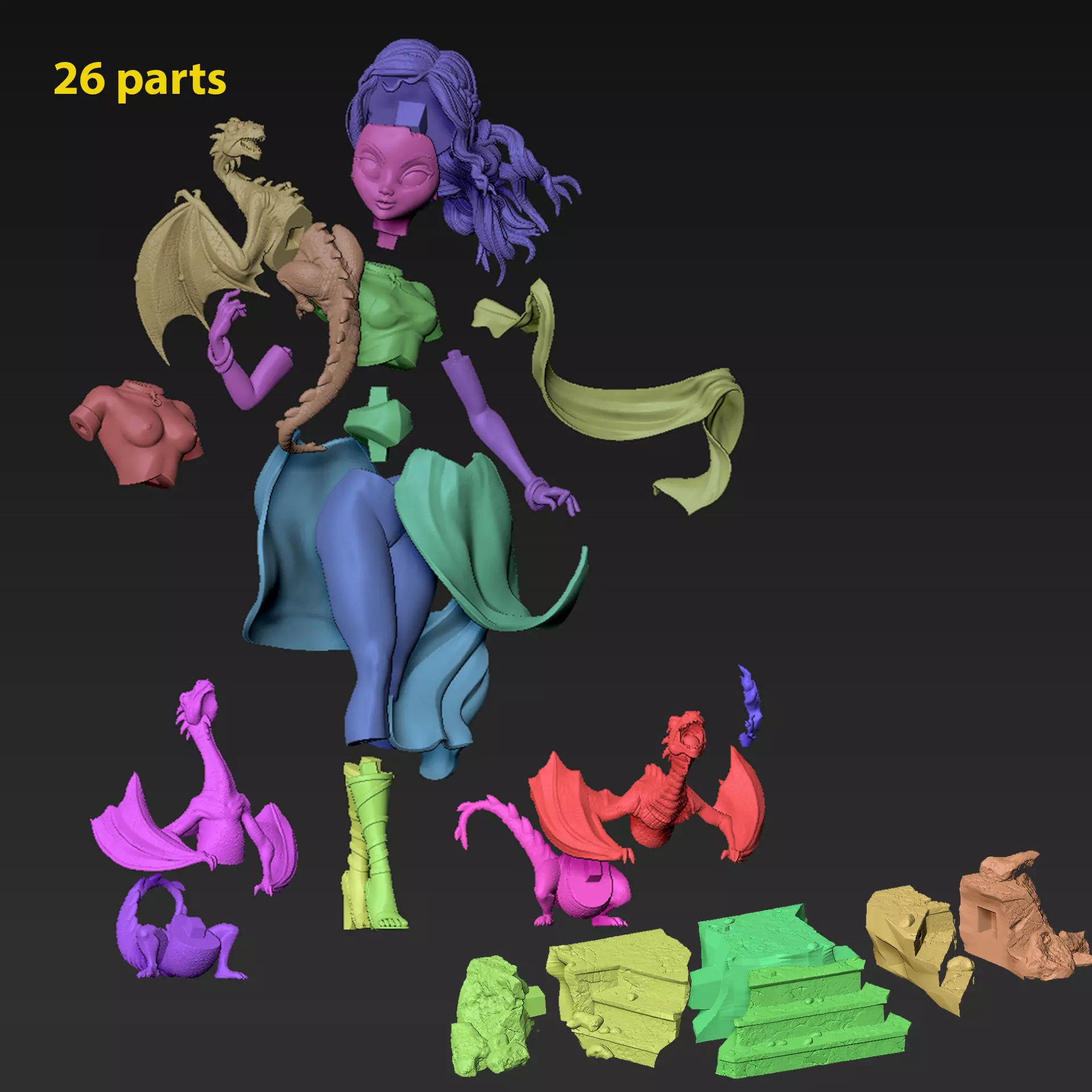 Daenerys Targaryen 3D print model_0