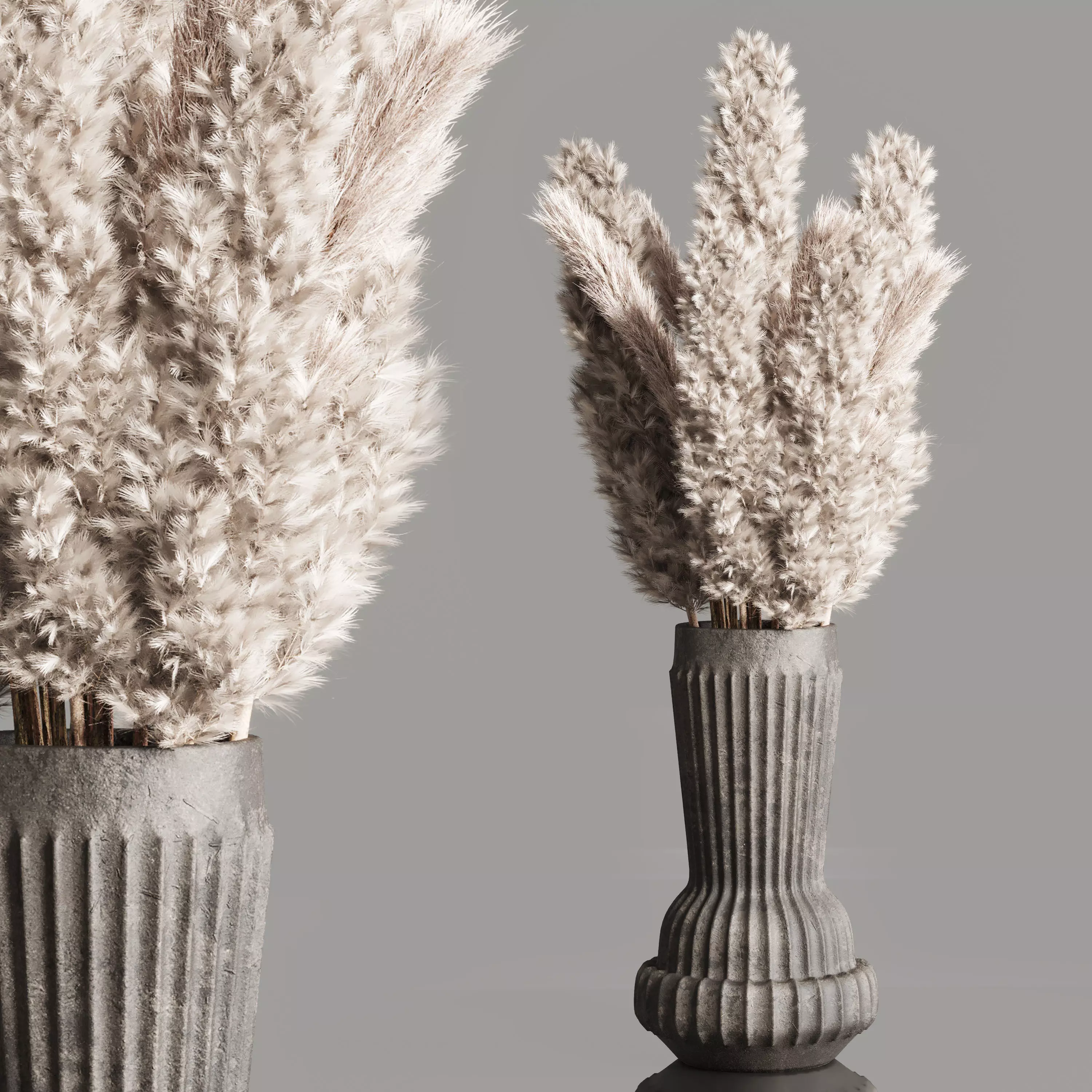 pampas dry plant Bouquet 16 Low-poly 3D model