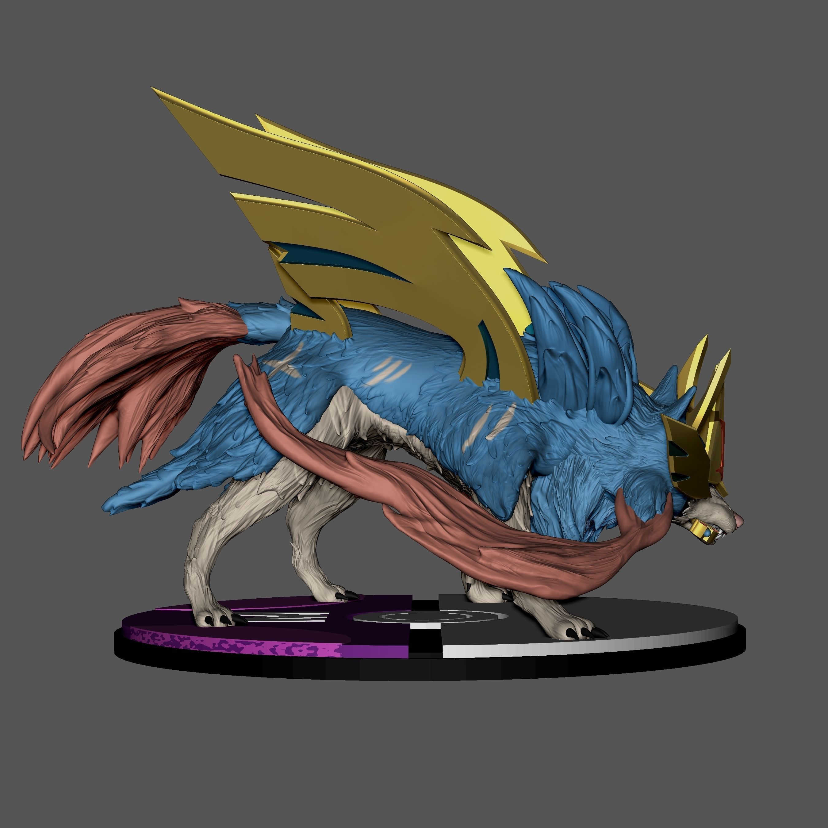 Zacian Pokemon Sword 3D print model_1