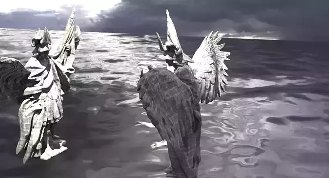 Angel Standard bearer of God Mirrored 