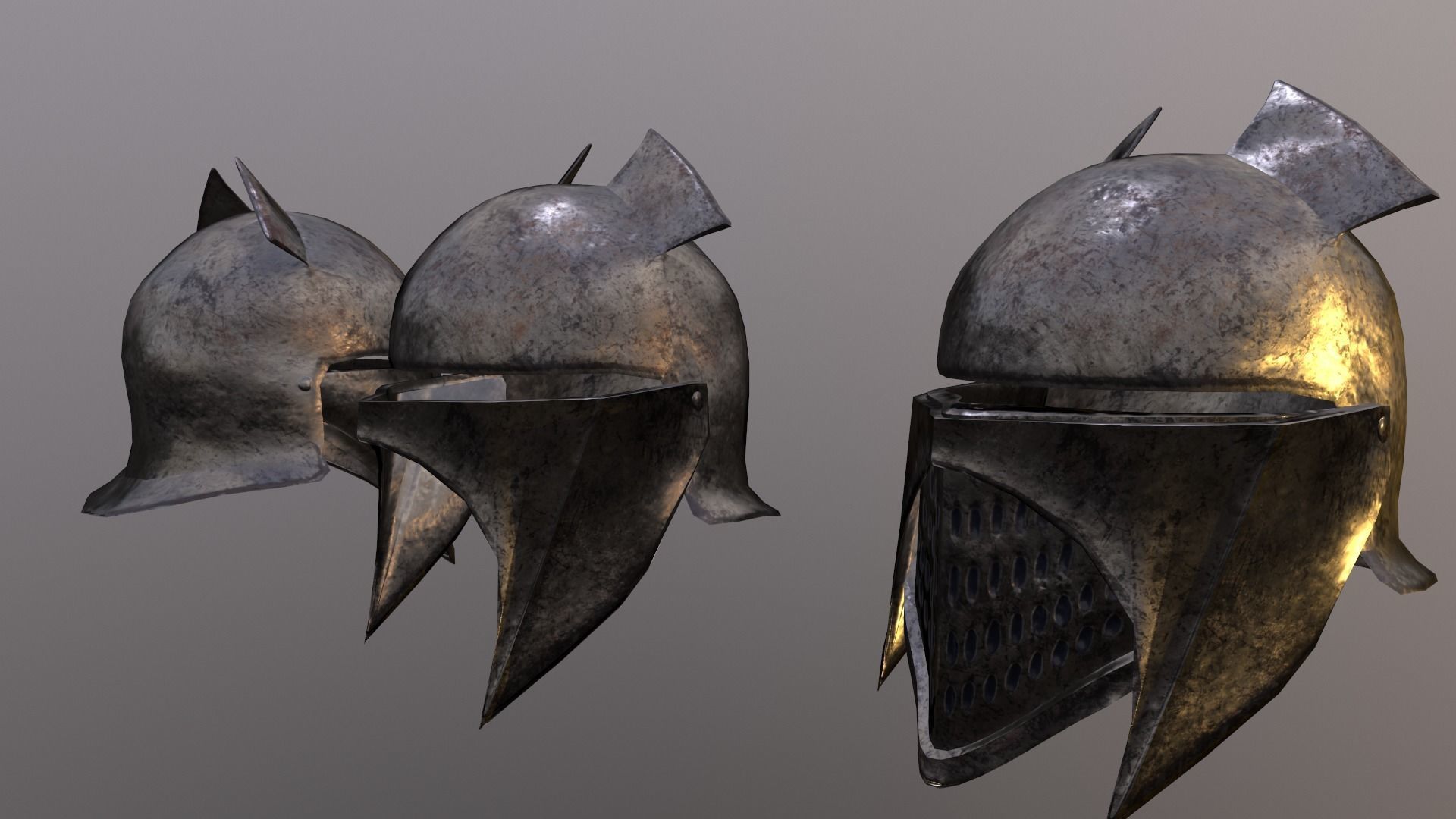 orcish helmet Low-poly 3D model_9