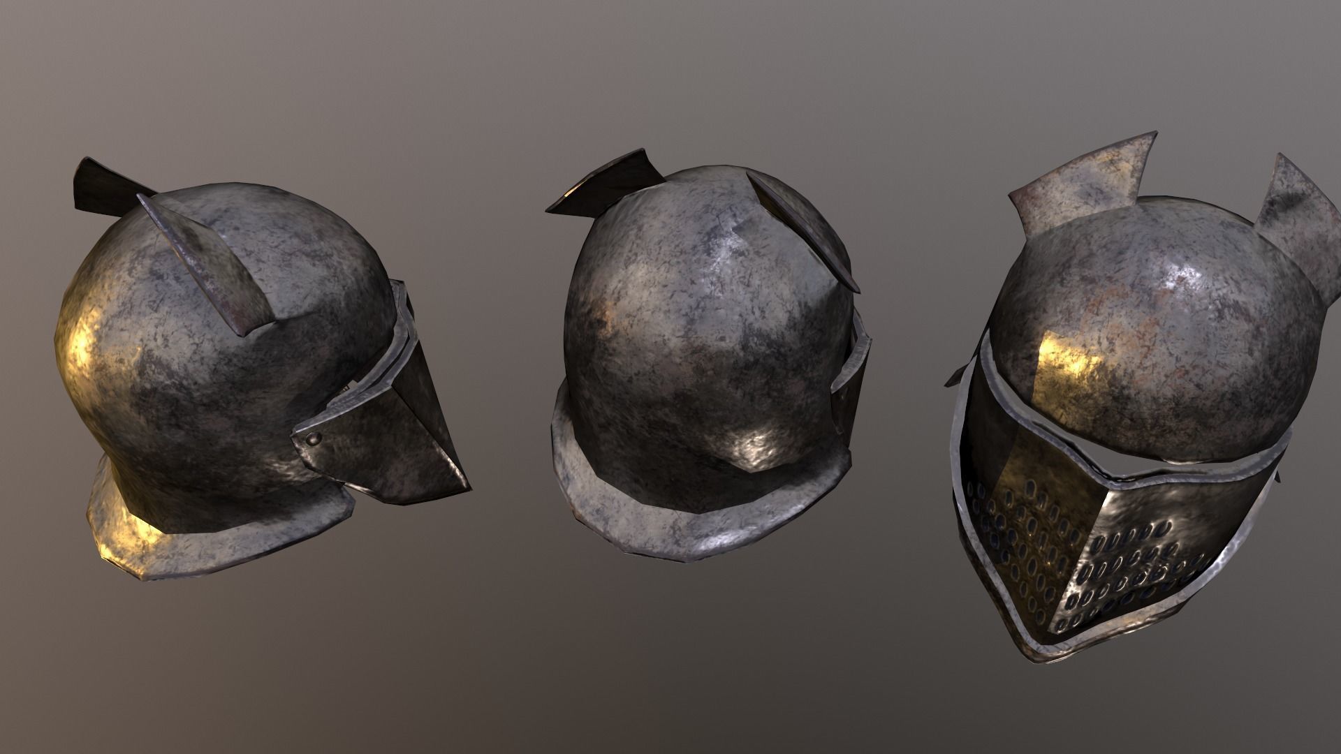 orcish helmet Low-poly 3D model_8