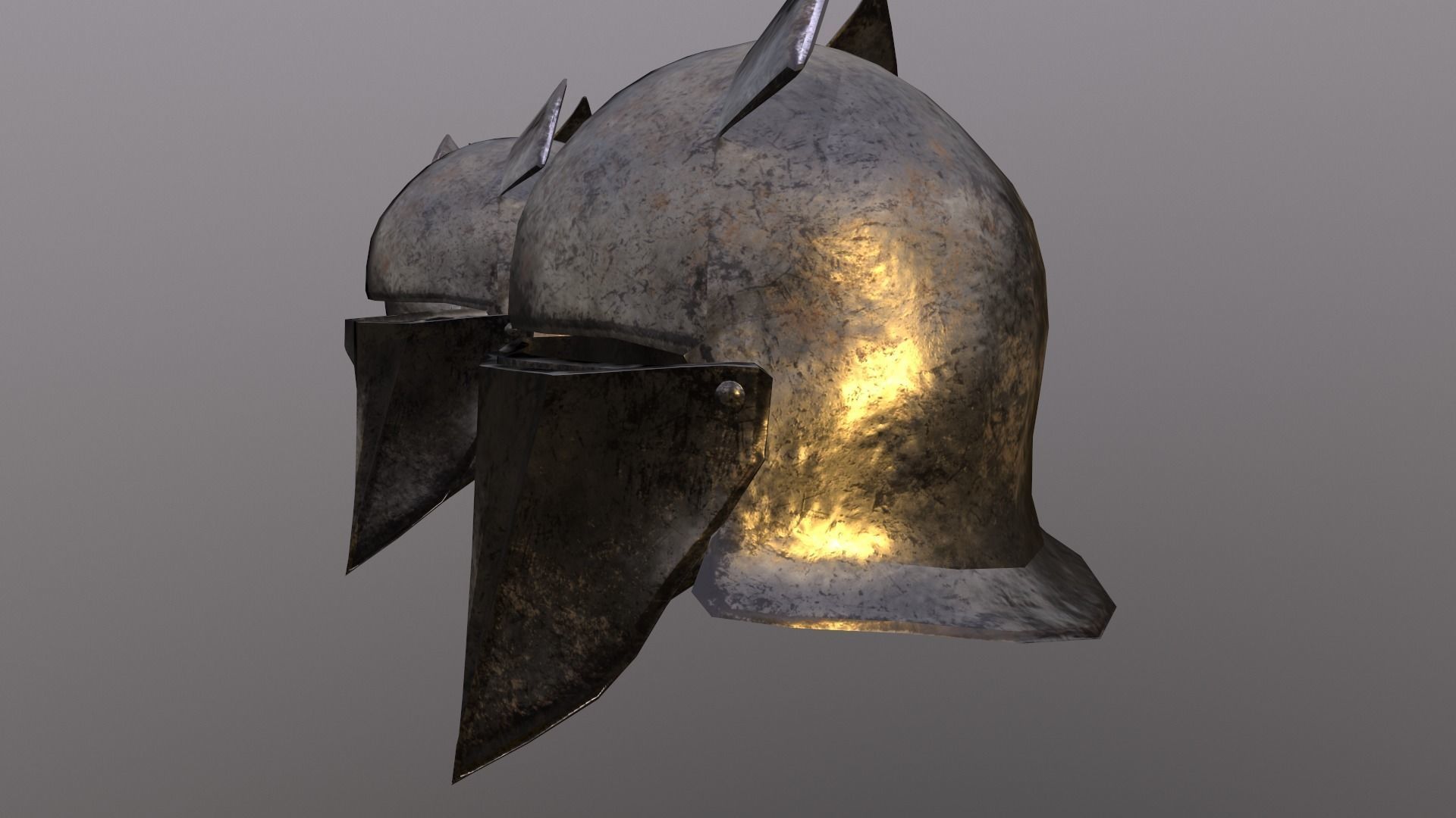 orcish helmet Low-poly 3D model_5