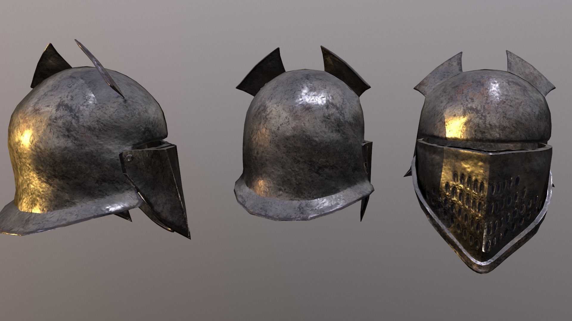 orcish helmet Low-poly 3D model_4
