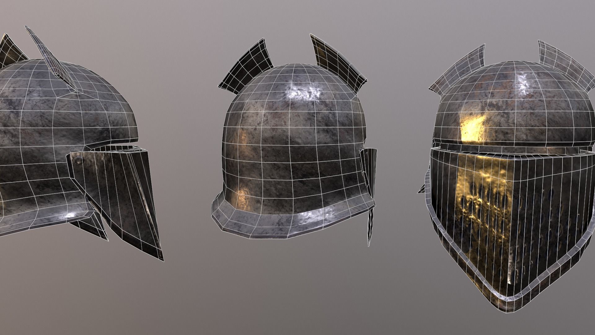 orcish helmet Low-poly 3D model_2