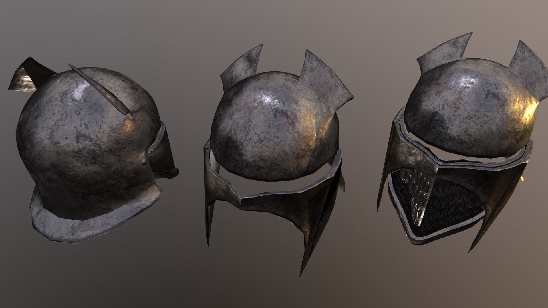 orcish helmet Low-poly 3D model_7