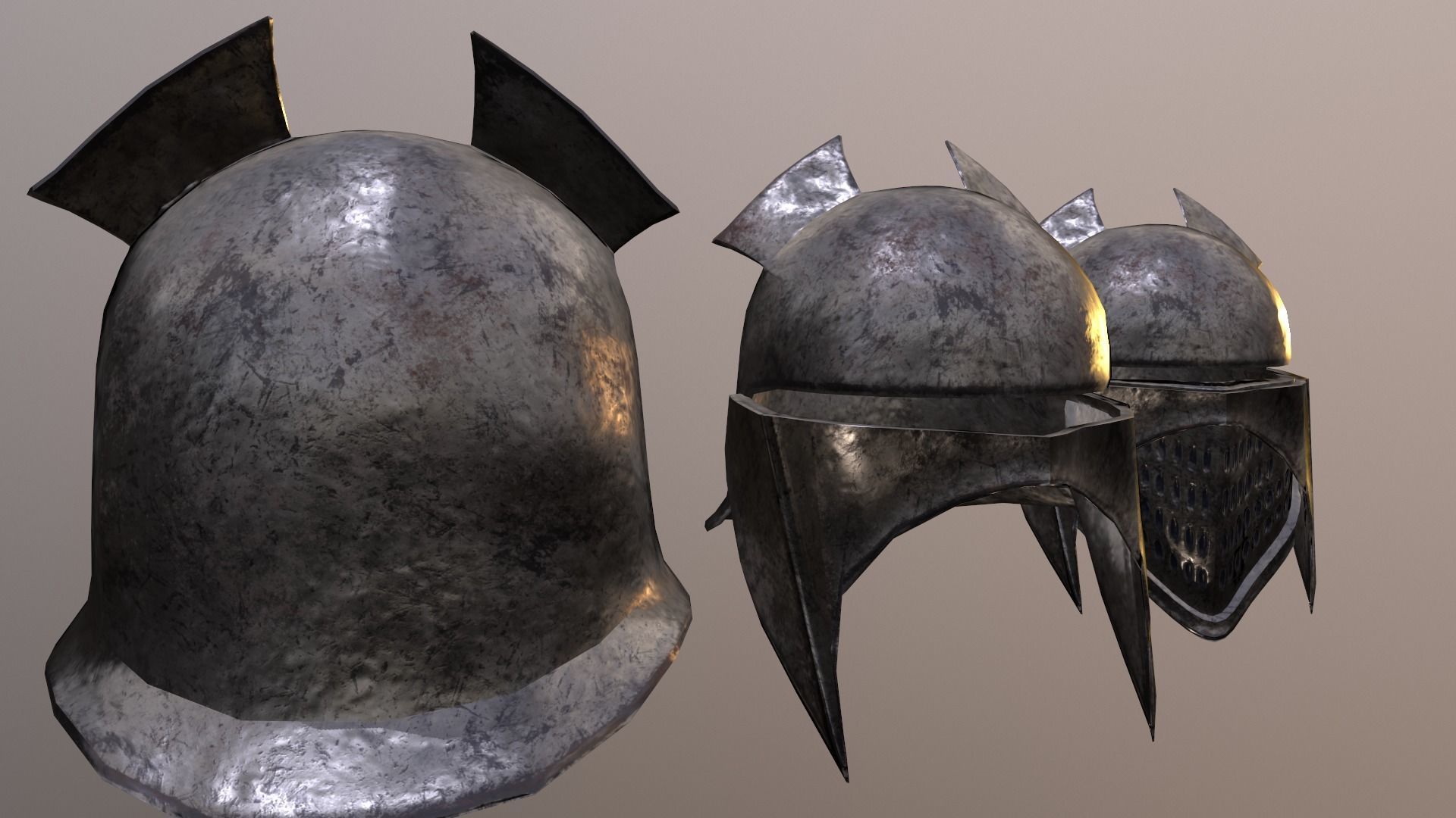 orcish helmet Low-poly 3D model_10