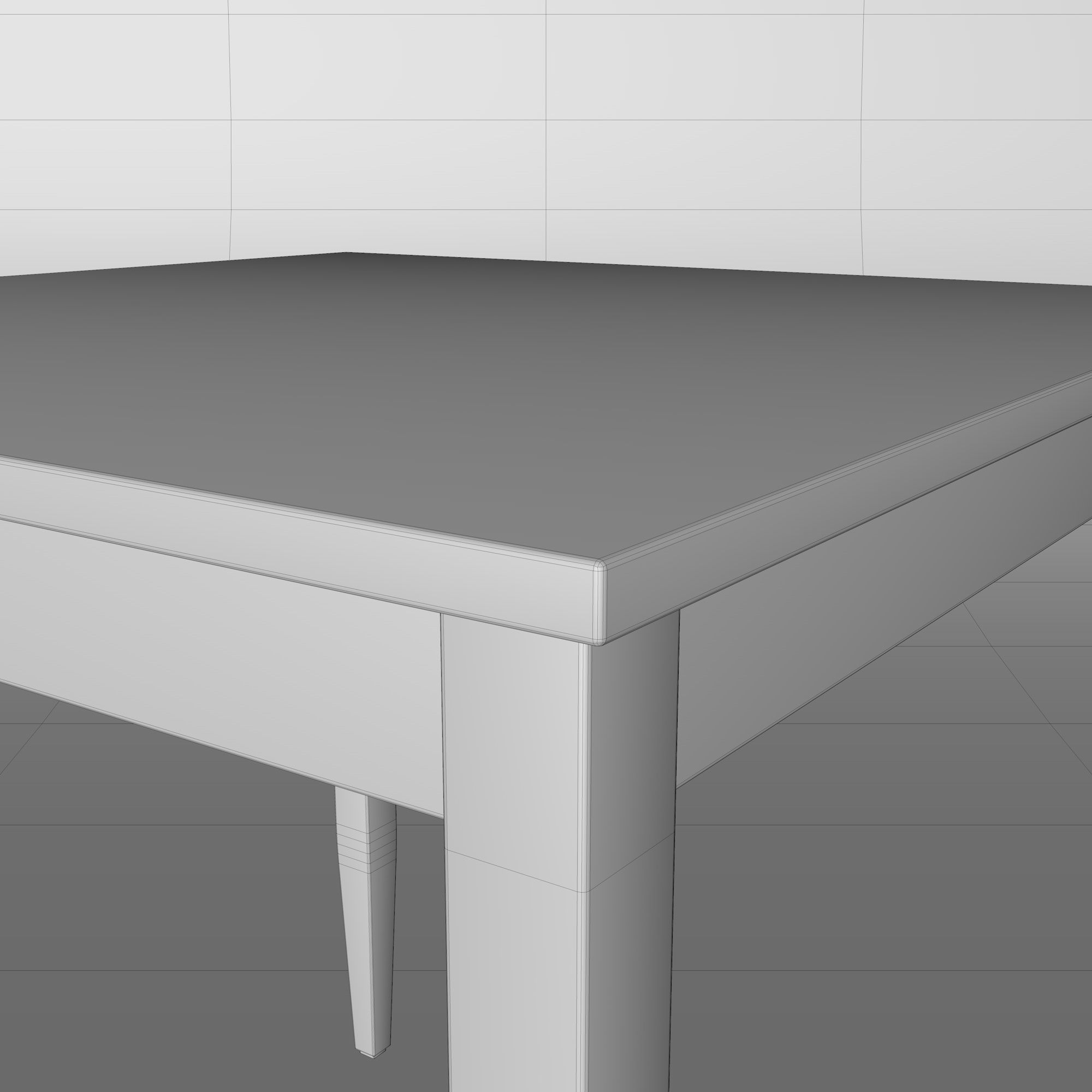 Ikea Lerhamn table Dark 3D model_5