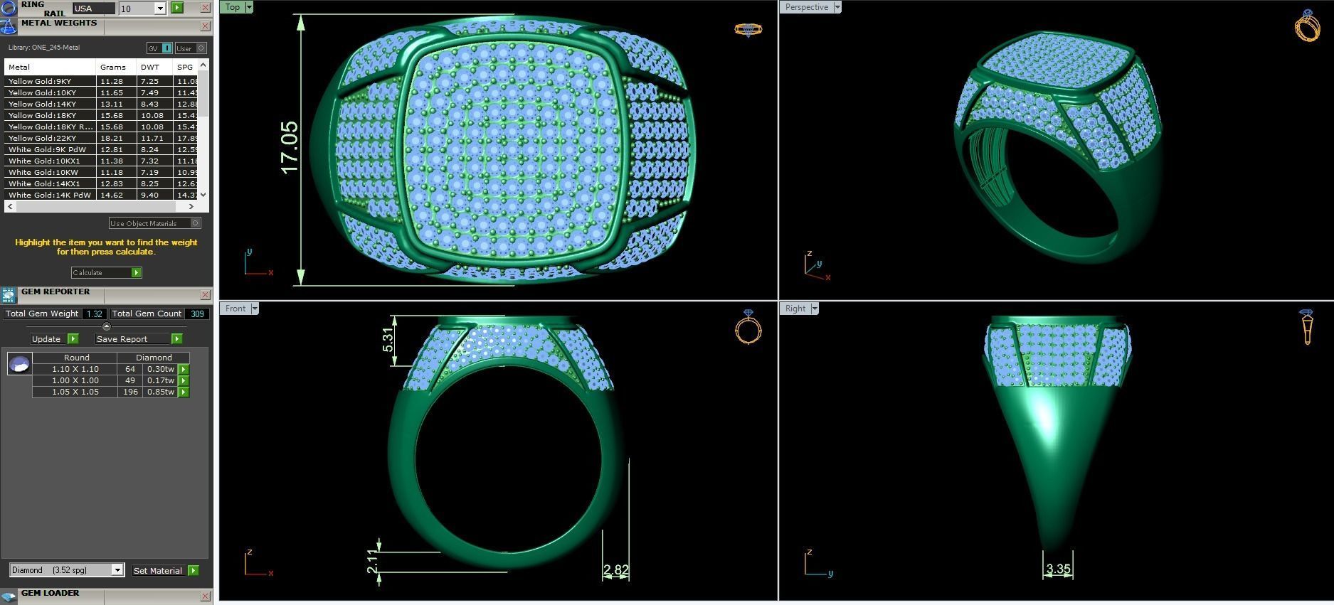 Big fancy mans ring 3D print model_3
