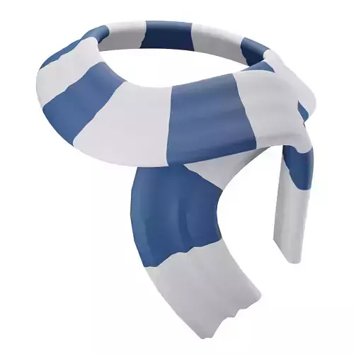 Scarf for Winter Low-poly 3D model