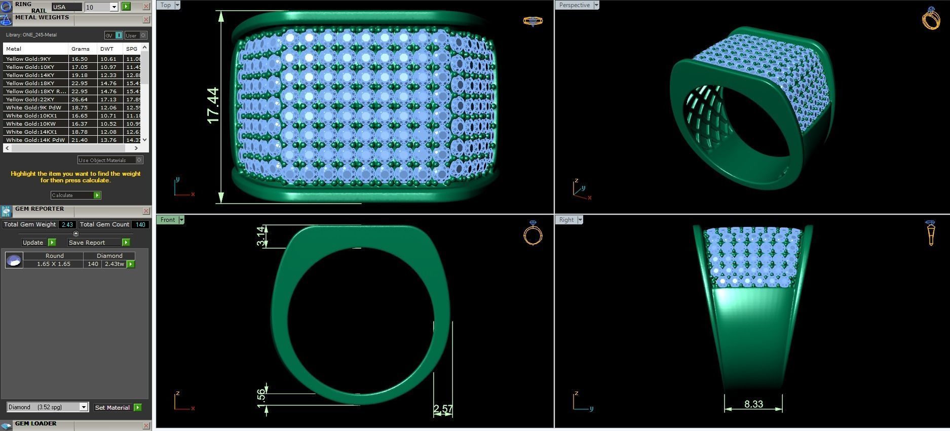 Big fancy mans ring 3D print model_3