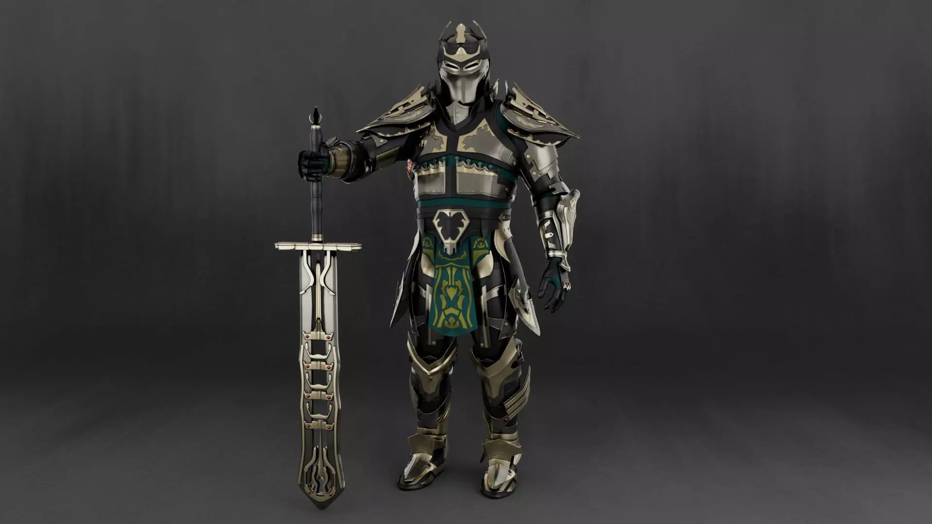 Athralis - Game Ready 3D Model armor of person Low-poly 3D model_0