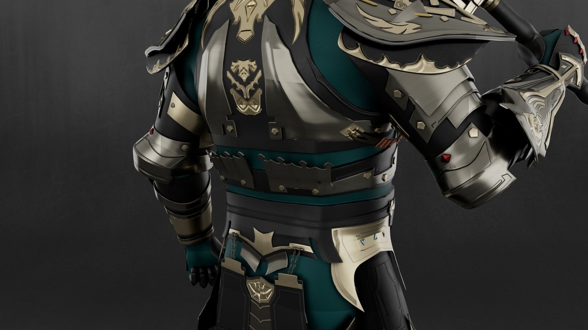 Athralis - Game Ready 3D Model armor of person Low-poly 3D model_8