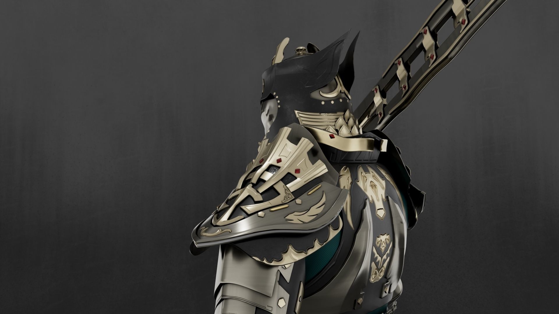Athralis - Game Ready 3D Model armor of person Low-poly 3D model_7