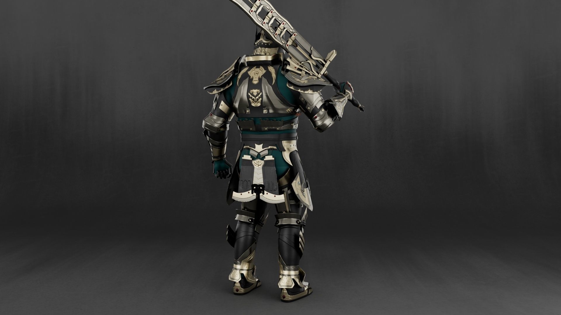 Athralis - Game Ready 3D Model armor of person Low-poly 3D model_4