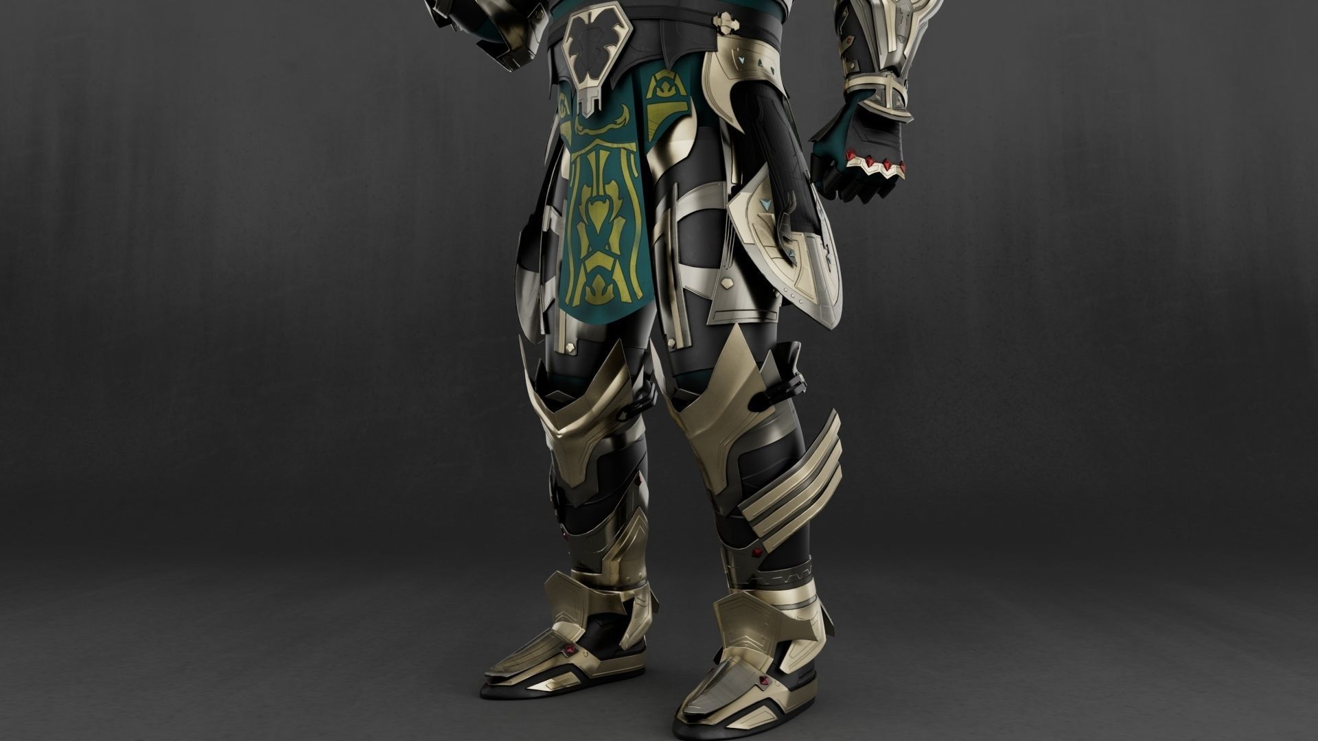 Athralis - Game Ready 3D Model armor of person Low-poly 3D model_9