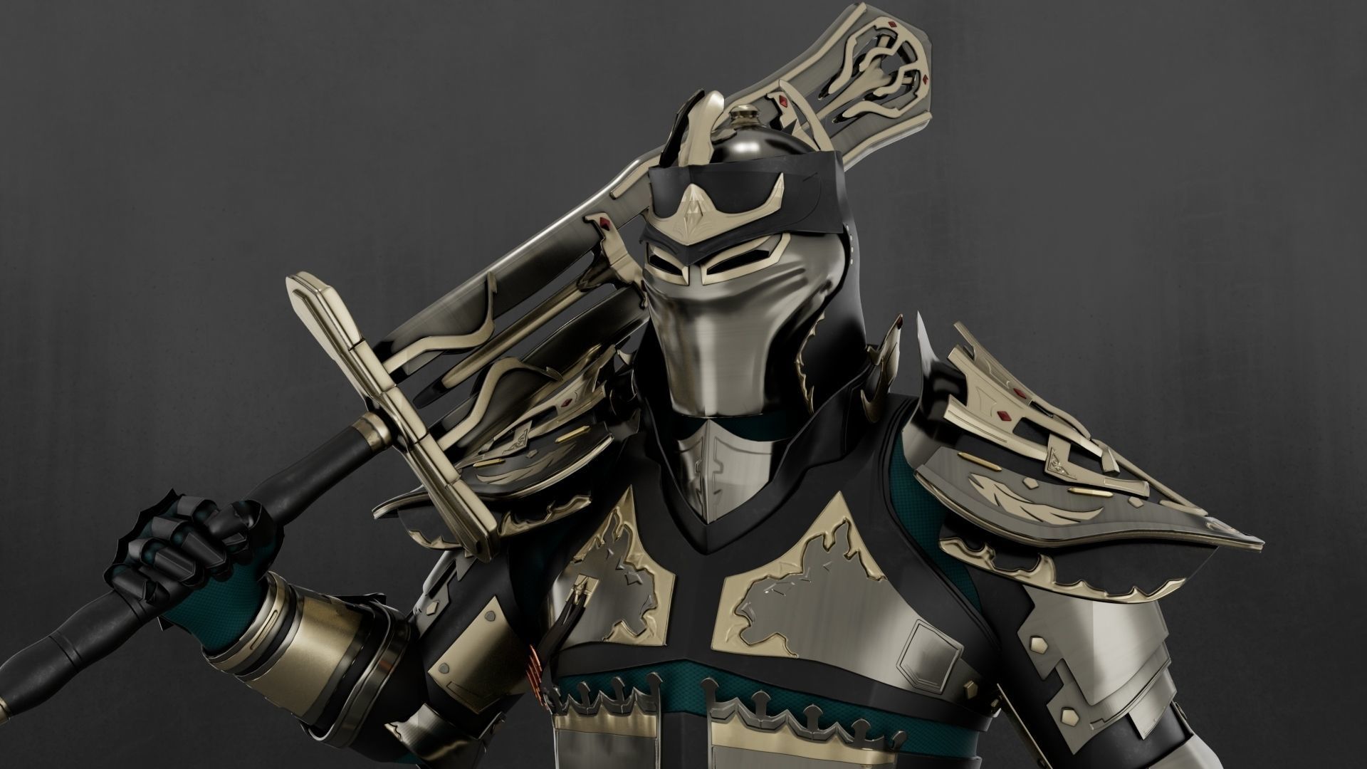 Athralis - Game Ready 3D Model armor of person Low-poly 3D model_6