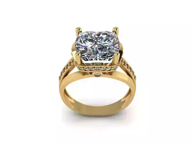 solitaire ring with edge stone