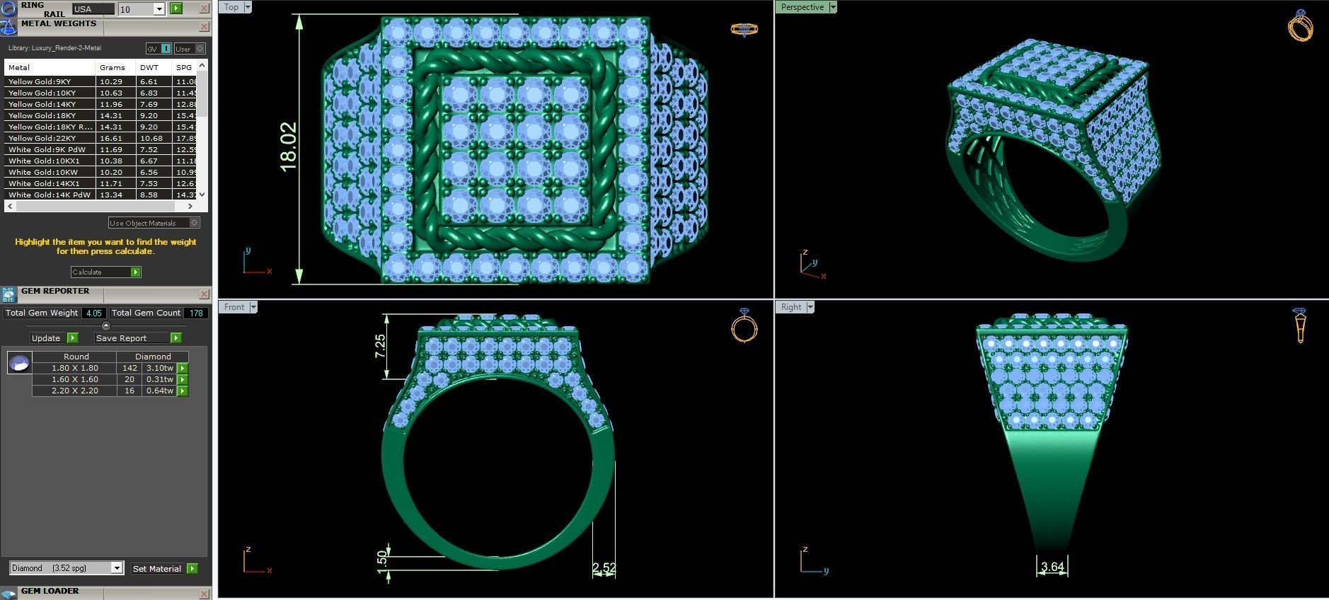 Big fancy mans ring 3D print model_3