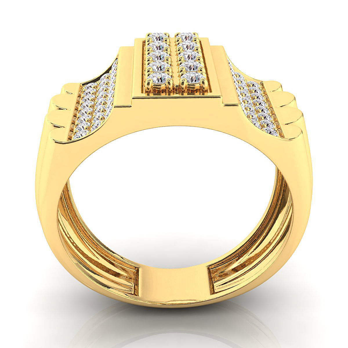 Small fancy mans ring 3D print model_9