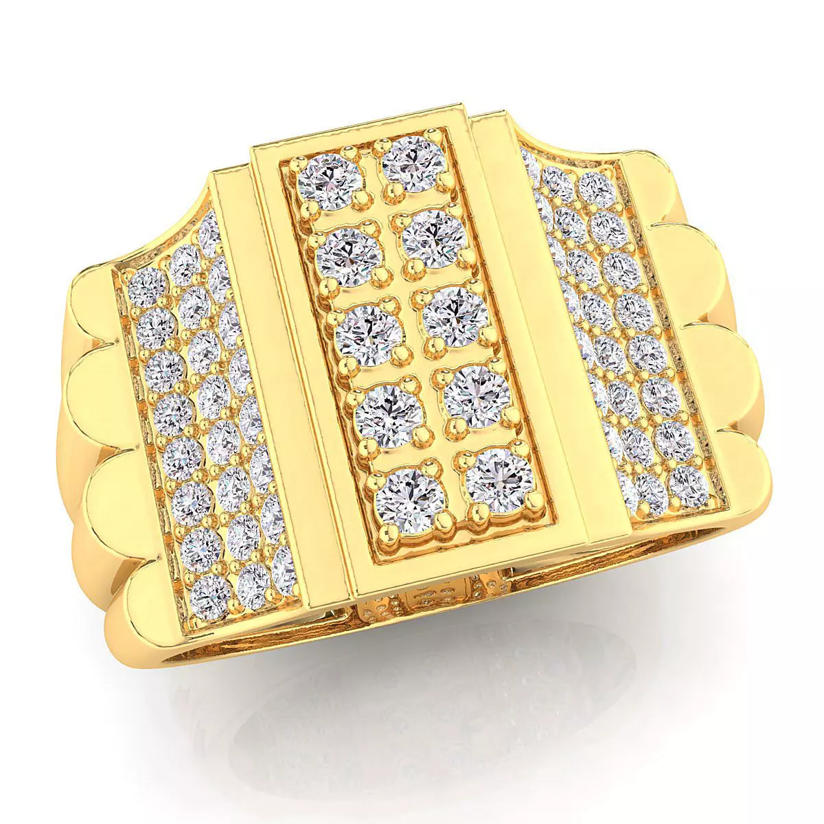 Small fancy mans ring 3D print model_0