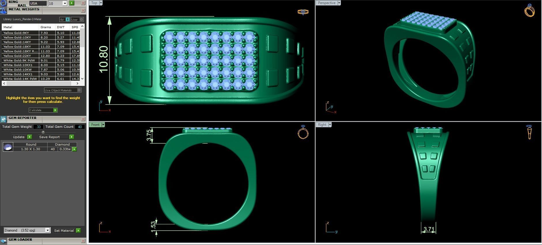 Small fancy mans ring 3D print model_3