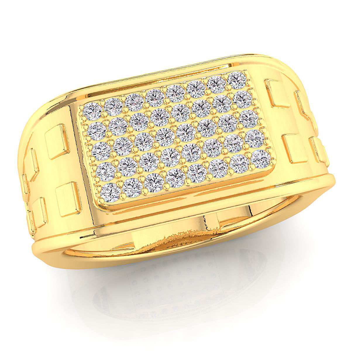 Small fancy mans ring 3D print model_2