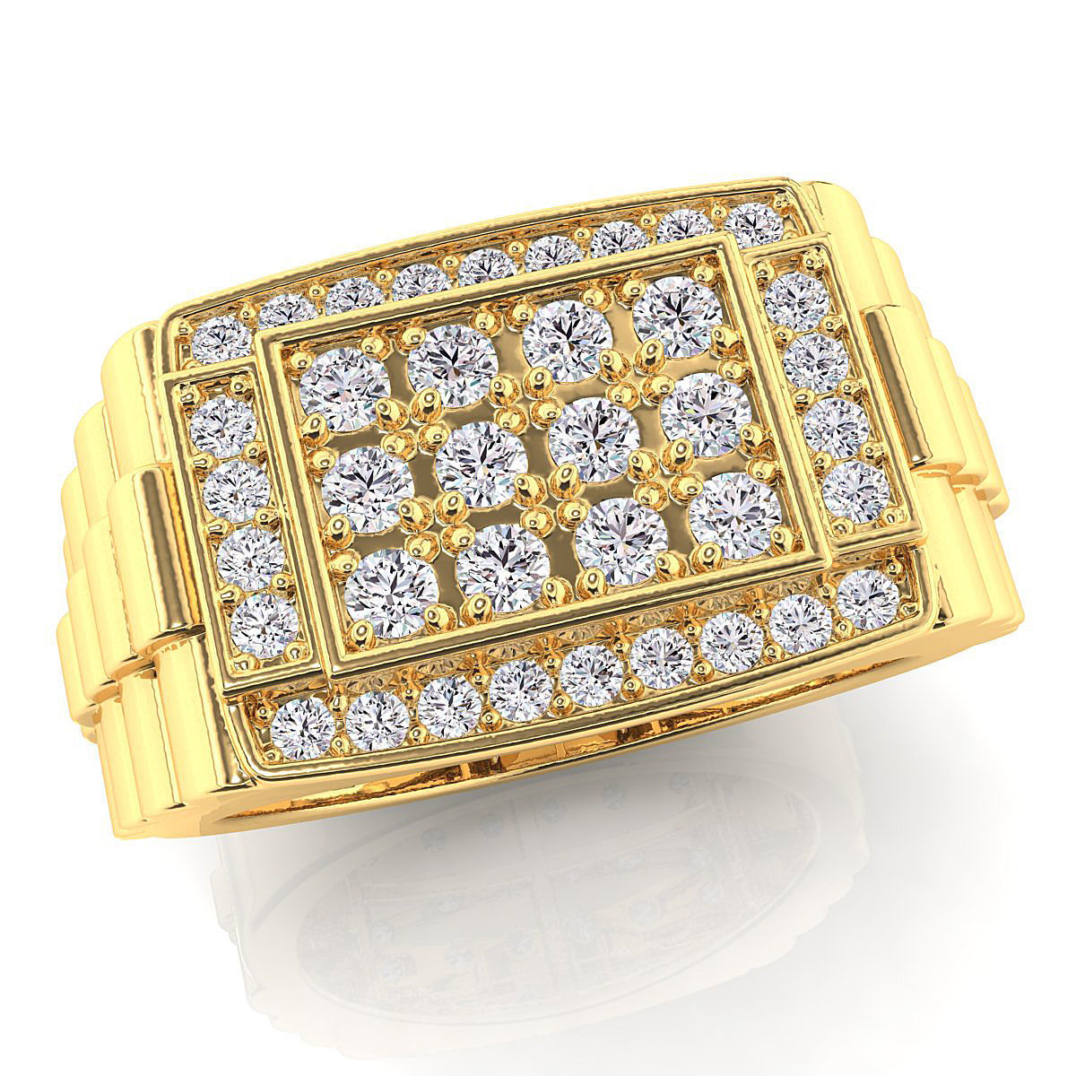 Big fancy mans ring 3D print model_2